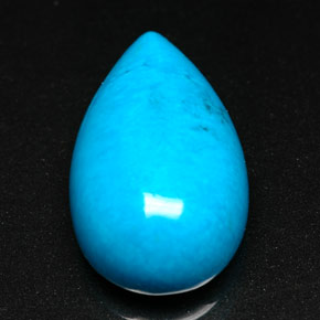 9.10 ct Blue Turquoise Gemstone, Turquoise Gem in Pear Cabochon Shape for Sale.
