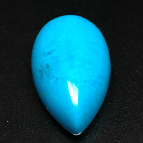 9.10 ct Blue Turquoise Stone, Natural Turquoise in Pear Cabochon Shape for Sale