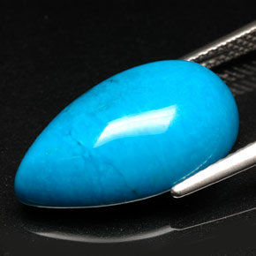 Turquoise Gemstone in 18.6 x 10.9 mm Size for Sale, Turquoise Stone in Blue Color