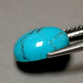 Turquoise Gemstone in 10 x 8 mm (calibrated) Size for Sale, Turquoise Stone in Blue Color