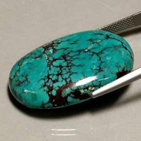 Turquoise Gemstone in 33.2 x 22.2 mm Size for Sale, Turquoise Stone in Blue Color