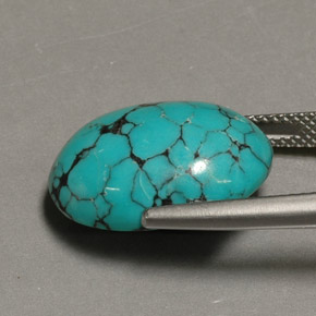 Turquoise Gemstone in 18 x 13 mm (calibrated) Size for Sale, Turquoise Stone in Blue Color