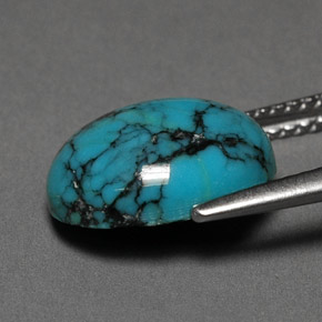 Turquoise Gemstone in 12 x 10 mm (calibrated) Size for Sale, Turquoise Stone in Blue Color
