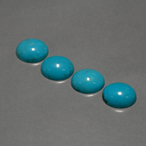 Turquoise Gemstone in 10 x 8 mm (calibrated) Size for Sale, Turquoise Stone in Blue Color