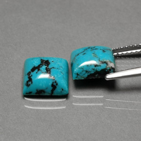 Turquoise Gemstone in 8 x 8 mm (calibrated) Size for Sale, Turquoise Stone in Blue Color