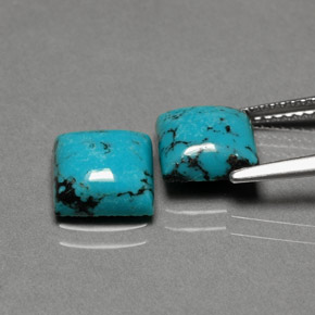 Turquoise Gemstone in 8 x 8 mm (calibrated) Size for Sale, Turquoise Stone in Blue Color