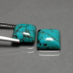 Turquoise Gemstone in 8 x 8 mm (calibrated) Size for Sale, Turquoise Stone in Blue Color