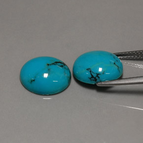 Turquoise Gemstone in 12 x 10 mm (calibrated) Size for Sale, Turquoise Stone in Blue Color