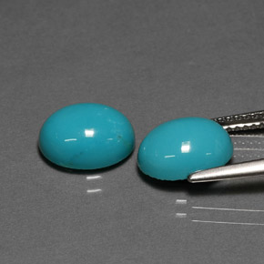 Turquoise Gemstone in 10 x 8 mm (calibrated) Size for Sale, Turquoise Stone in Blue Color