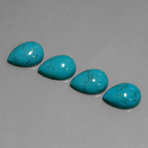 Turquoise Gemstone in 10 x 7 mm (calibrated) Size for Sale, Turquoise Stone in Blue Color