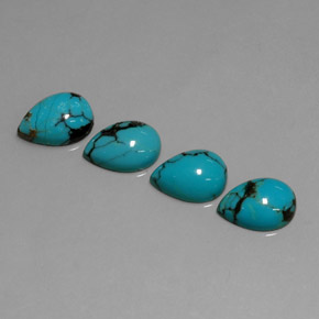 Turquoise Gemstone in 10 x 7 mm (calibrated) Size for Sale, Turquoise Stone in Blue Color