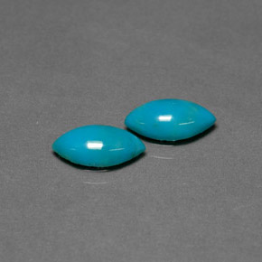 1.36 ct Blue Turquoise Gemstone, Turquoise Gem in Marquise Cabochon Shape for Sale.