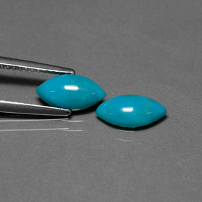 1.36 ct Blue Turquoise Stone, Natural Turquoise in Marquise Cabochon Shape for Sale