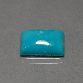 3.12 ct Blue Turquoise Gemstone, Turquoise Gem in Baguette Cabochon Shape for Sale.