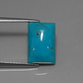 3.22 ct Blue Turquoise Stone, Natural Turquoise in Baguette Cabochon Shape for Sale
