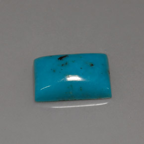 3.35 ct Blue Turquoise Gemstone, Turquoise Gem in Baguette Cabochon Shape for Sale.