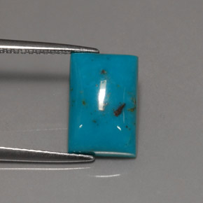 3.35 ct Blue Turquoise Stone, Natural Turquoise in Baguette Cabochon Shape for Sale