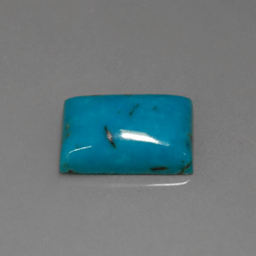3.39 ct Blue Turquoise Gemstone, Turquoise Gem in Baguette Cabochon Shape for Sale.