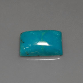3.03 ct Blue Turquoise Gemstone, Turquoise Gem in Baguette Cabochon Shape for Sale.