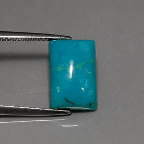 3.03 ct Blue Turquoise Stone, Natural Turquoise in Baguette Cabochon Shape for Sale