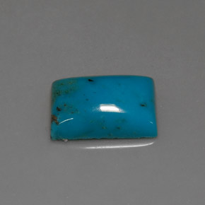 3.38 ct Blue Turquoise Gemstone, Turquoise Gem in Baguette Cabochon Shape for Sale.