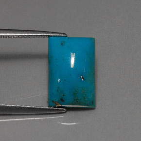 3.38 ct Blue Turquoise Stone, Natural Turquoise in Baguette Cabochon Shape for Sale
