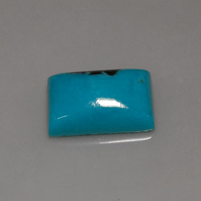 3.47 ct Blue Turquoise Gemstone, Turquoise Gem in Baguette Cabochon Shape for Sale.