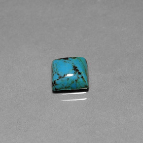 1.86 ct Blue Turquoise Stone, Natural Turquoise in Square Cabochon Shape for Sale