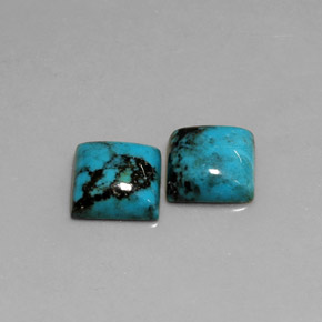 3.12 ct Blue Turquoise Gemstone, Turquoise Gem in Square Cabochon Shape for Sale.
