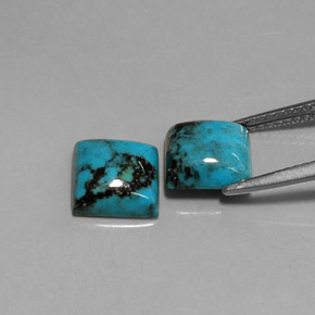 Turquoise Gemstone in 8 x 8 mm (calibrated) Size for Sale, Turquoise Stone in Blue Color