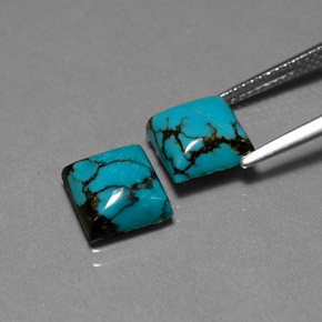 Turquoise Gemstone in 8 x 8 mm (calibrated) Size for Sale, Turquoise Stone in Blue Color