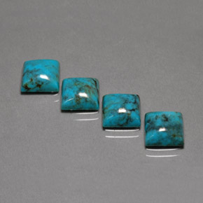 Turquoise Gemstone in 8 x 8 mm (calibrated) Size for Sale, Turquoise Stone in Blue Color