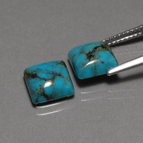 Turquoise Gemstone in 8 x 8 mm (calibrated) Size for Sale, Turquoise Stone in Blue Color