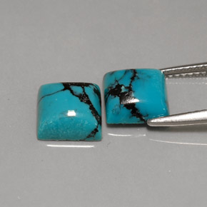 Turquoise Gemstone in 8 x 8 mm (calibrated) Size for Sale, Turquoise Stone in Blue Color