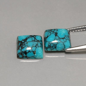Turquoise Gemstone in 8 x 8 mm (calibrated) Size for Sale, Turquoise Stone in Blue Color
