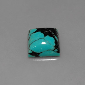 1.65 ct Blue Turquoise Stone, Natural Turquoise in Square Cabochon Shape for Sale