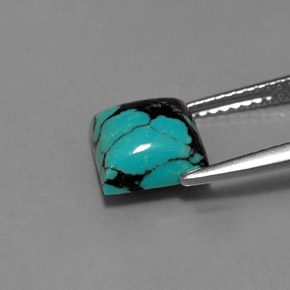 Turquoise Gemstone in 8 x 8 mm (calibrated) Size for Sale, Turquoise Stone in Greenish Blue Color