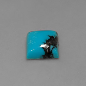 1.80 ct Blue Turquoise Stone, Natural Turquoise in Square Cabochon Shape for Sale