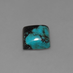1.59 ct Blue Turquoise Stone, Natural Turquoise in Square Cabochon Shape for Sale
