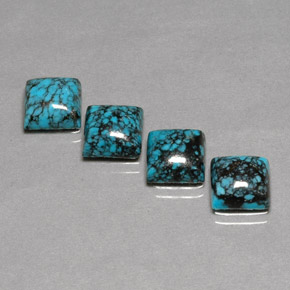Turquoise Gemstone in 8 x 8 mm (calibrated) Size for Sale, Turquoise Stone in Blue Color