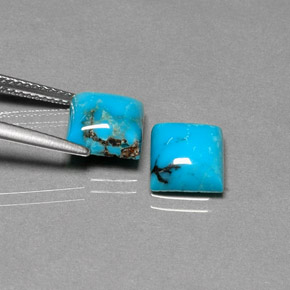 Turquoise Gemstone in 8 x 8 mm (calibrated) Size for Sale, Turquoise Stone in Blue Color