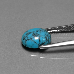 Turquoise Gemstone in 10 x 8 mm (calibrated) Size for Sale, Turquoise Stone in Blue Color