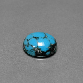 1.79 ct Blue Turquoise Stone, Natural Turquoise in Oval Cabochon Shape for Sale