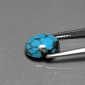 Turquoise Gemstone in 10 x 8 mm (calibrated) Size for Sale, Turquoise Stone in Blue Color
