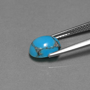 Turquoise Gemstone in 9 x 7 mm (calibrated) Size for Sale, Turquoise Stone in Blue Color