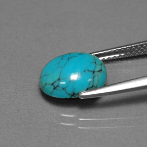 Turquoise Gemstone in 10 x 8 mm (calibrated) Size for Sale, Turquoise Stone in Blue Color