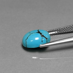 Turquoise Gemstone in 10 x 8 mm (calibrated) Size for Sale, Turquoise Stone in Blue Color