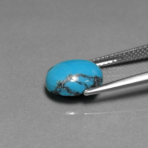 Turquoise Gemstone in 10 x 8 mm (calibrated) Size for Sale, Turquoise Stone in Blue Color