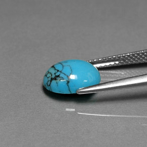 Turquoise Gemstone in 10 x 8 mm (calibrated) Size for Sale, Turquoise Stone in Blue Color