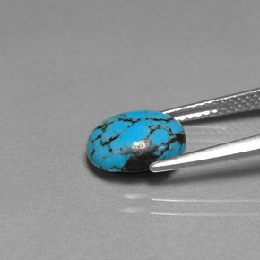 Turquoise Gemstone in 10 x 8 mm (calibrated) Size for Sale, Turquoise Stone in Blue Color